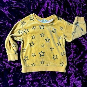 Yellow velour star sweater from H&M size 3/4T